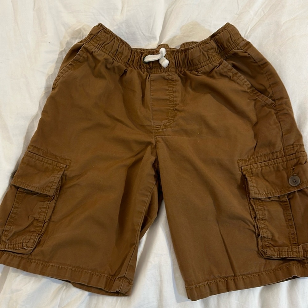 Boys Sz Med 8-10 Brown Cargo Shorts